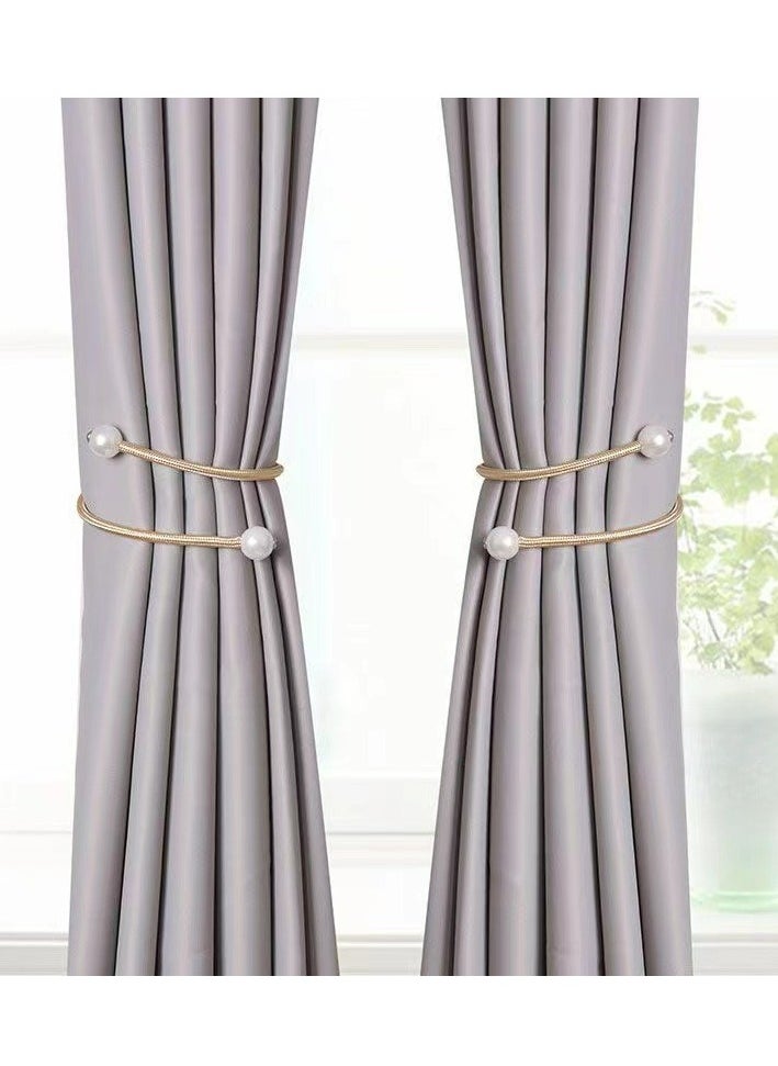 Generic - Curtain Tiebacks, 4pcs Decorative Curtain Holdbacks,Window Drape Twist Tie Backs Curtain Holders for Home & Office Window Blackout & Sheer Drapery Practical Curtain Fastener Exquisite Curtain Clip - Image 1