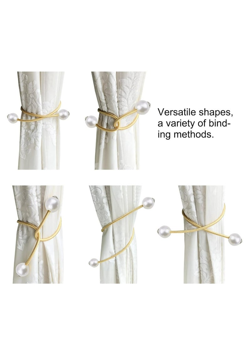 Generic - Curtain Tiebacks, 4pcs Decorative Curtain Holdbacks,Window Drape Twist Tie Backs Curtain Holders for Home & Office Window Blackout & Sheer Drapery Practical Curtain Fastener Exquisite Curtain Clip - Image 1