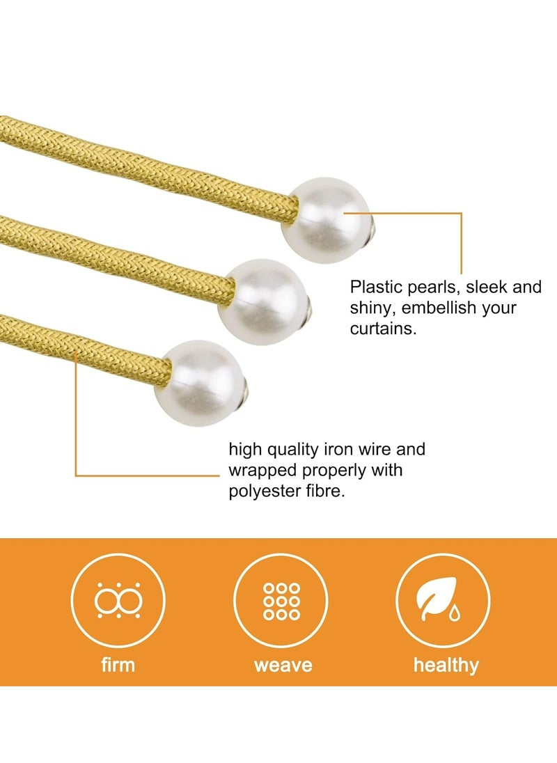 Generic - Curtain Tiebacks, 4pcs Decorative Curtain Holdbacks,Window Drape Twist Tie Backs Curtain Holders for Home & Office Window Blackout & Sheer Drapery Practical Curtain Fastener Exquisite Curtain Clip - Image 1