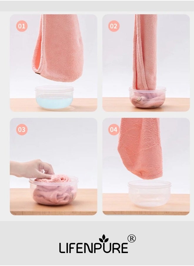 Lifenpure Lifenpure™ micro fiber hair wrap 2 pcs super absorbent towel for women  - Image 3