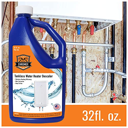 Chromex Tankless Water Heater Descaling Solution | Highly Effective Descaler Restores Heating Efficiency, Quart, 32 fl oz (1) - Image 4