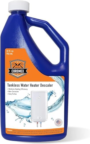 Chromex Tankless Water Heater Descaling Solution | Highly Effective Descaler Restores Heating Efficiency, Quart, 32 fl oz (1) - Image 1