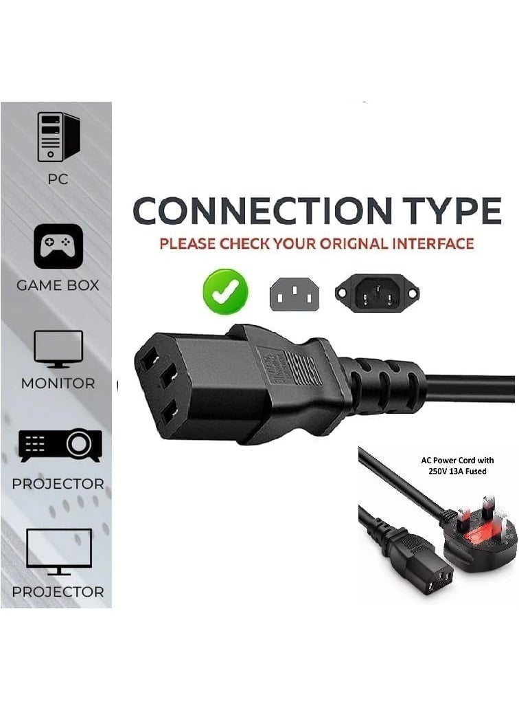 Alyashmac Computer Printer and LCD Monitor and TV UK 3 pin power plug, Computer Printer and LCD Monitor and TV UK 3 pin power plug - Image 4
