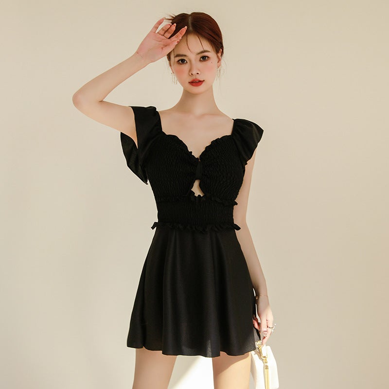 2026 New Women''s One-Piece Skirt-Style Swimsuit, College Style, Ins-Style, Covers the Body, Slimming, Conservative Summer Swimsuit for Women, Suitable for Hot Springs - Image 1