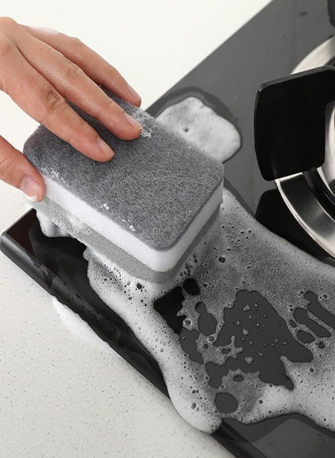 BELLSBERRY طقم إسفنجات غسيل الصحون غير الخشنة 5 قطع - وسادات تنظيف قابلة لإعادة الاستخدام مع نواة رغوية سميكة - Image 4