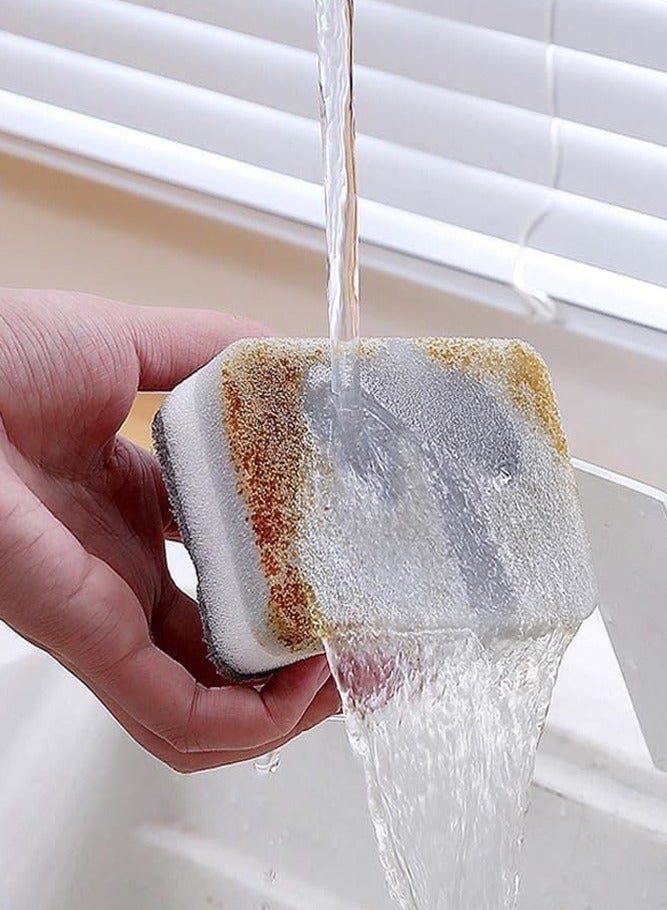 BELLSBERRY طقم إسفنجات غسيل الصحون غير الخشنة 5 قطع - وسادات تنظيف قابلة لإعادة الاستخدام مع نواة رغوية سميكة - Image 5