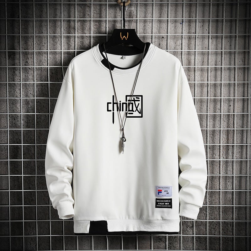2024 Spring Autumn Casual Mens Hoodie Long Sleeve Tee Grey  - Image 2