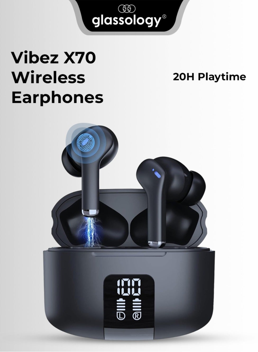 فيبز Vibez X70 Wireless Earphones bluetooth 20 H