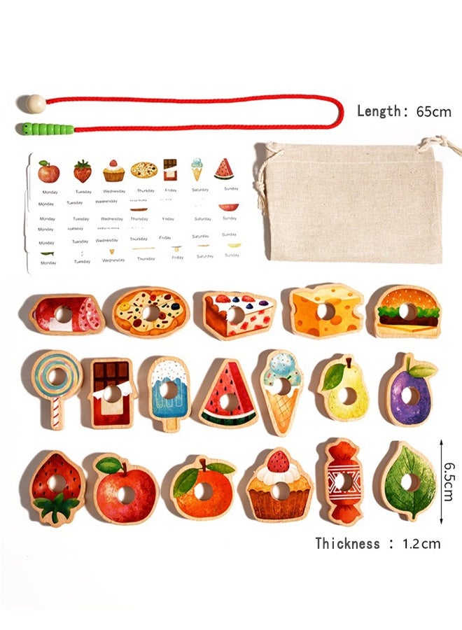 لعبة تعليمية مونتيسوري لتعزيز المهارات الحركية: لعبة خيوط وأشكال خشبية للتركيب والتصنيف للأطفال - هدية مثالية للأعياد ومناسبات الأطفال - Image 4