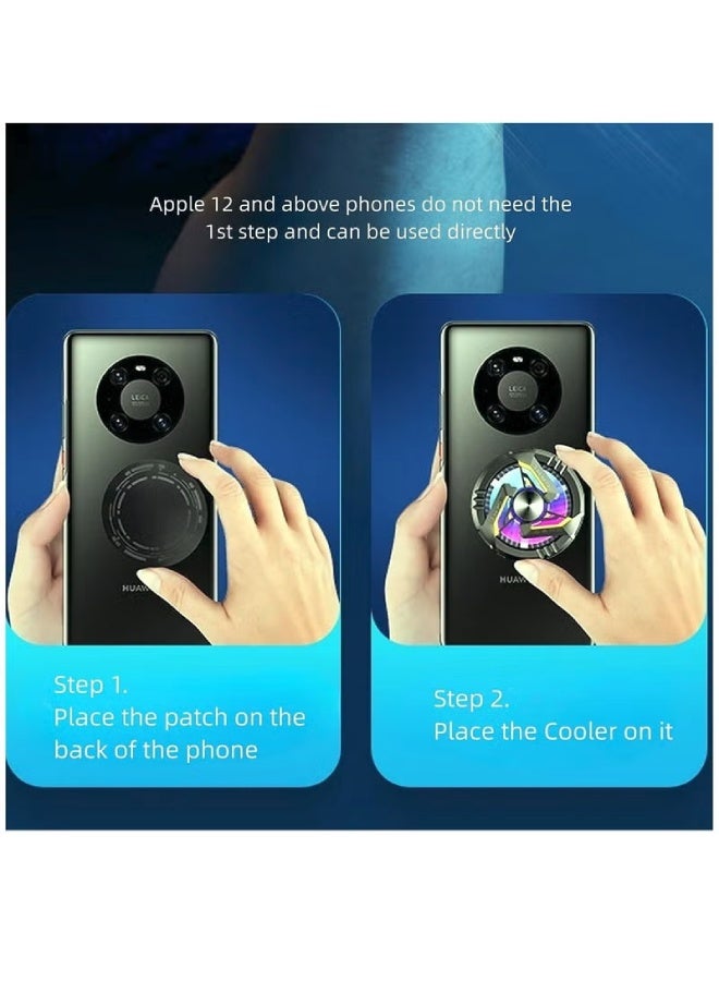 ارواق مبرد هواء مغناطيسي للهاتف المحمول مع مروحة تبريد – تبريد شبه موصل، تبديد حرارة سريع، يعمل بتوصيل Type-C، متوافق مع هواتف آيفون وأندرويد - Image 3