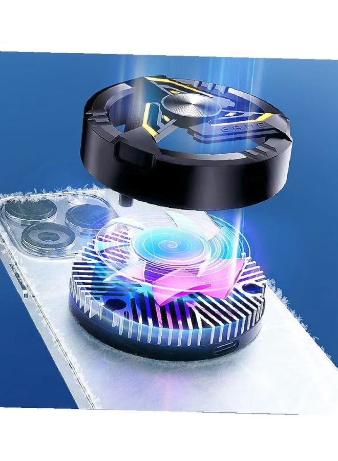 ارواق مبرد هواء مغناطيسي للهاتف المحمول مع مروحة تبريد – تبريد شبه موصل، تبديد حرارة سريع، يعمل بتوصيل Type-C، متوافق مع هواتف آيفون وأندرويد - Image 4