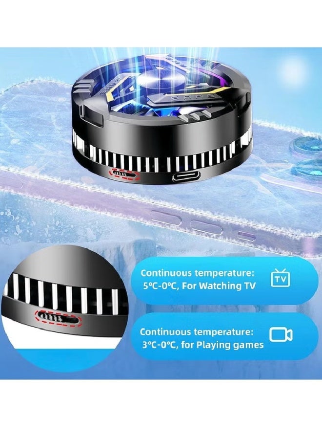 ارواق مبرد هواء مغناطيسي للهاتف المحمول مع مروحة تبريد – تبريد شبه موصل، تبديد حرارة سريع، يعمل بتوصيل Type-C، متوافق مع هواتف آيفون وأندرويد - Image 5