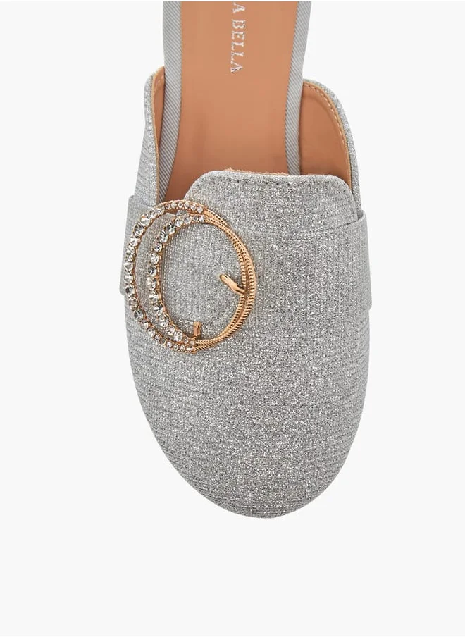Flora Bella By Shoexpress Girls Embellished Slip-On Mules