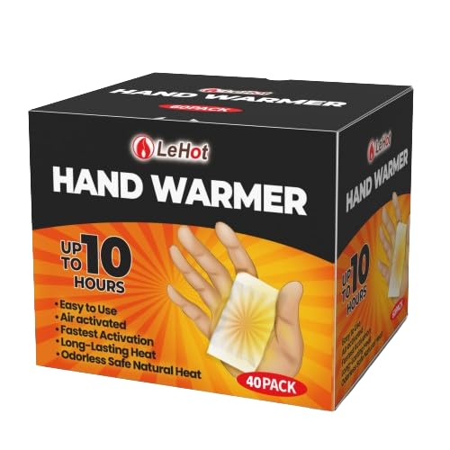 Lehot Hand Warmers - 40 Packs Hot Hands Disposable Heat Pad  Hot Hands Hand Warmers  Up To 10 Hours Of Safe And Continuous Heat  Perfect For Camping  Outdoor Skiing  Fishing Ideal For Outdoors And Travel. - Image 1