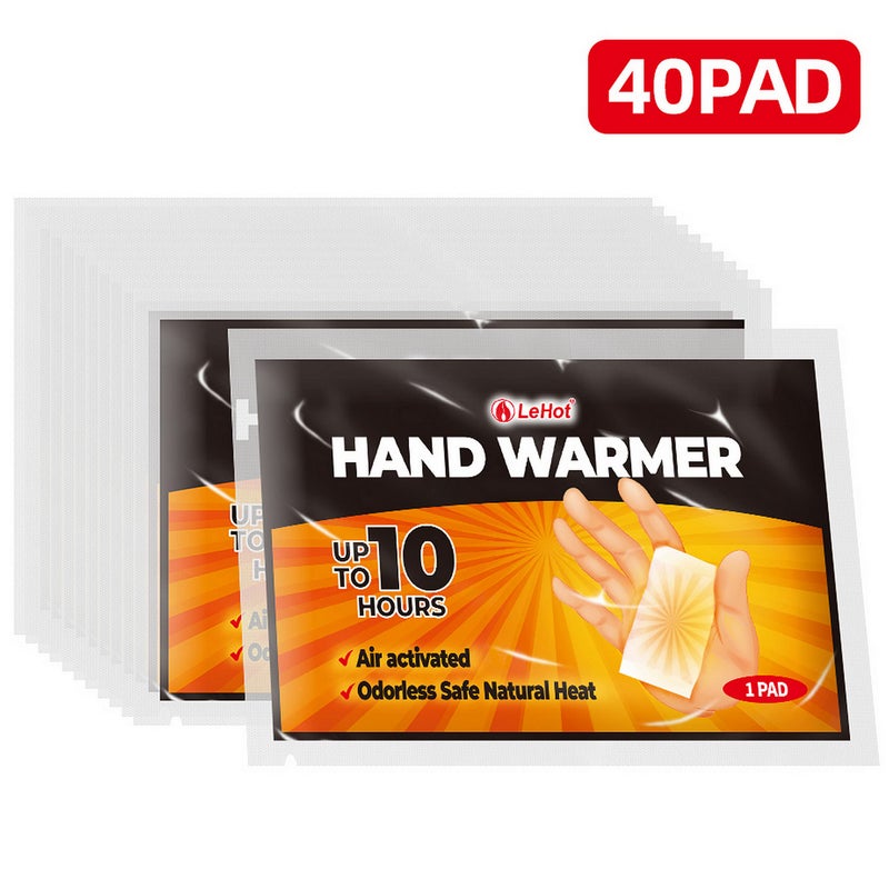 Lehot Hand Warmers - 40 Packs Hot Hands Disposable Heat Pad  Hot Hands Hand Warmers  Up To 10 Hours Of Safe And Continuous Heat  Perfect For Camping  Outdoor Skiing  Fishing Ideal For Outdoors And Travel. - Image 2