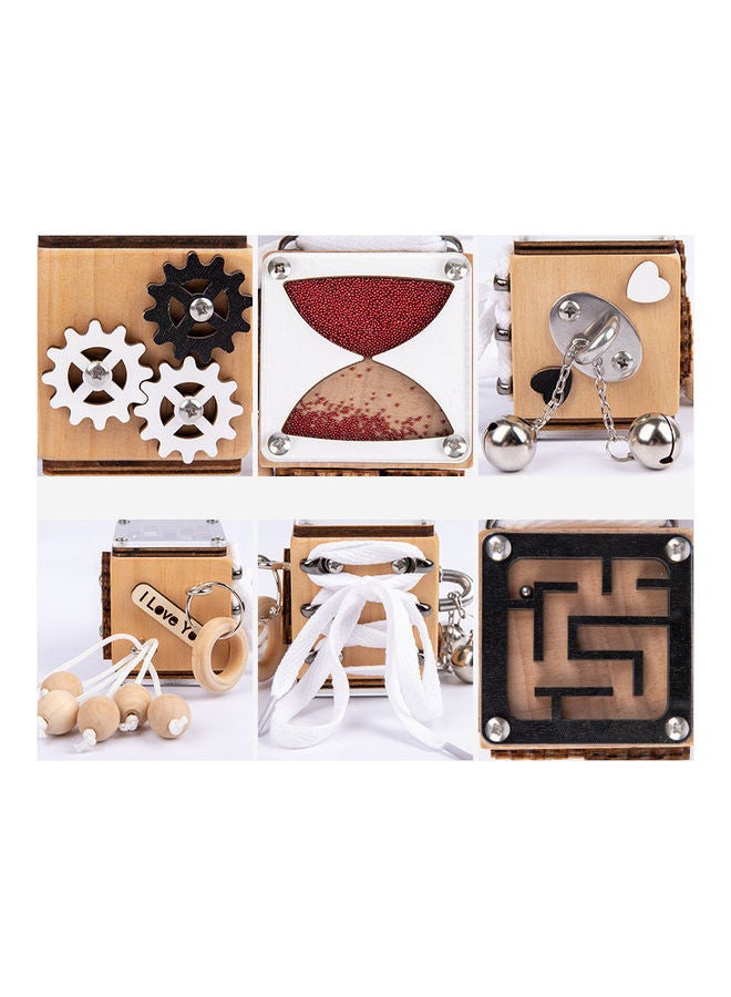 NIBEMINENT Multifunctional Six Sided Busy Block Toy for Kids 6x6x6cm - Image 3