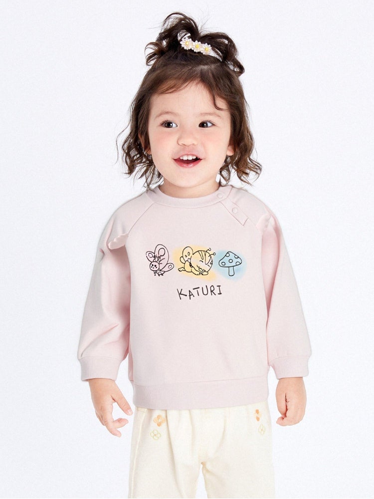 Balabala Girls' Sweatshirt With Printed Detail - Image 1