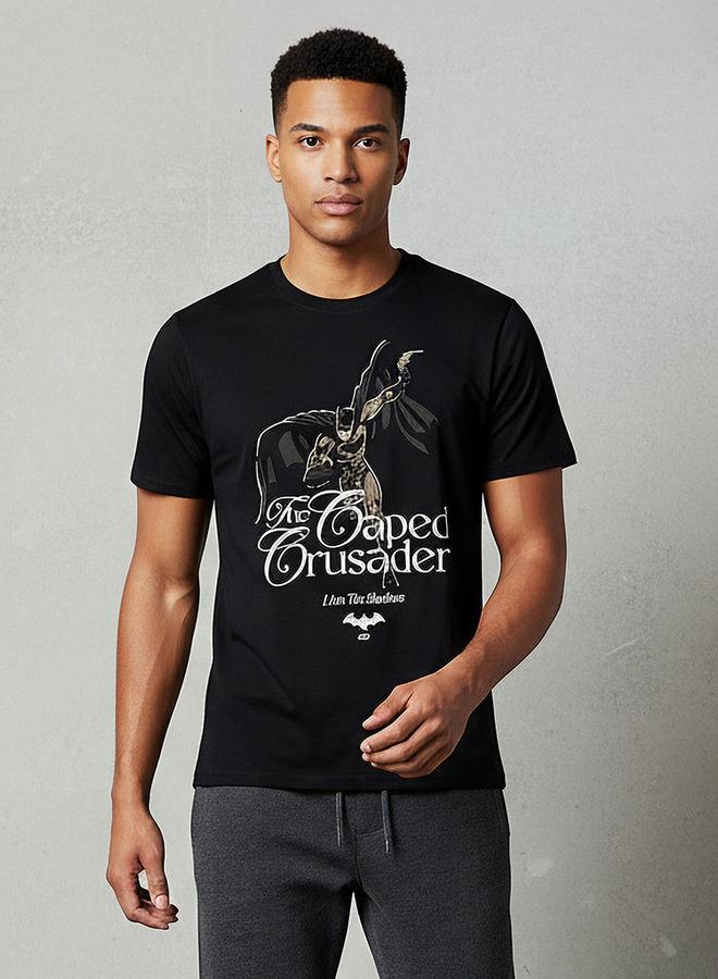 SP Characters Men Regular Fit Round Neck Short Sleeves Batman Print T-shirt - Image 1