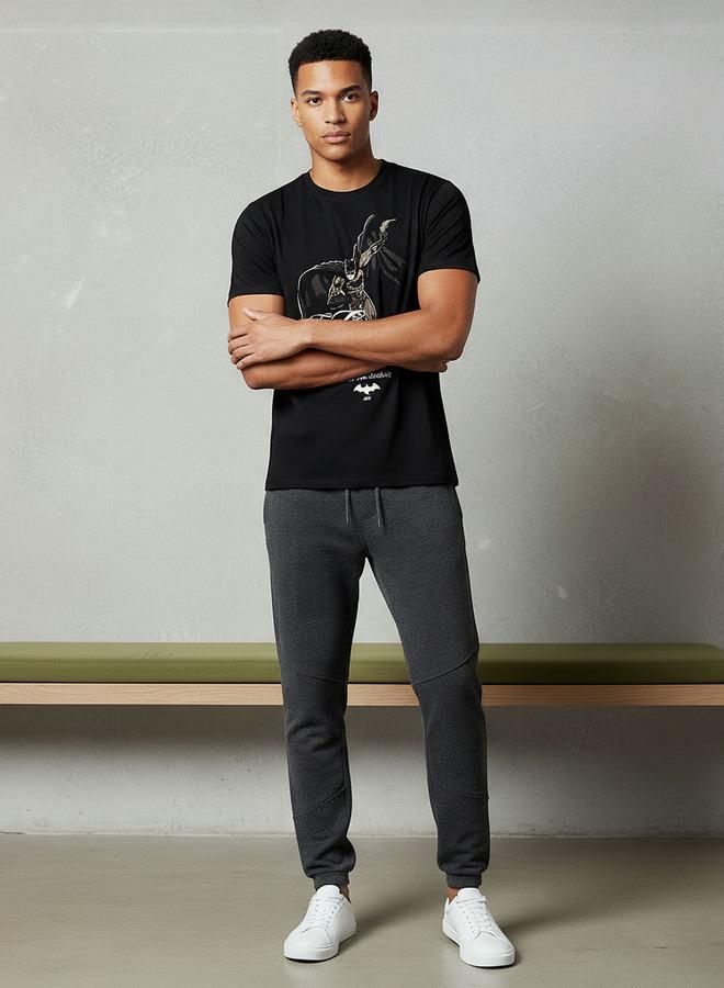 SP Characters Men Regular Fit Round Neck Short Sleeves Batman Print T-shirt - Image 2