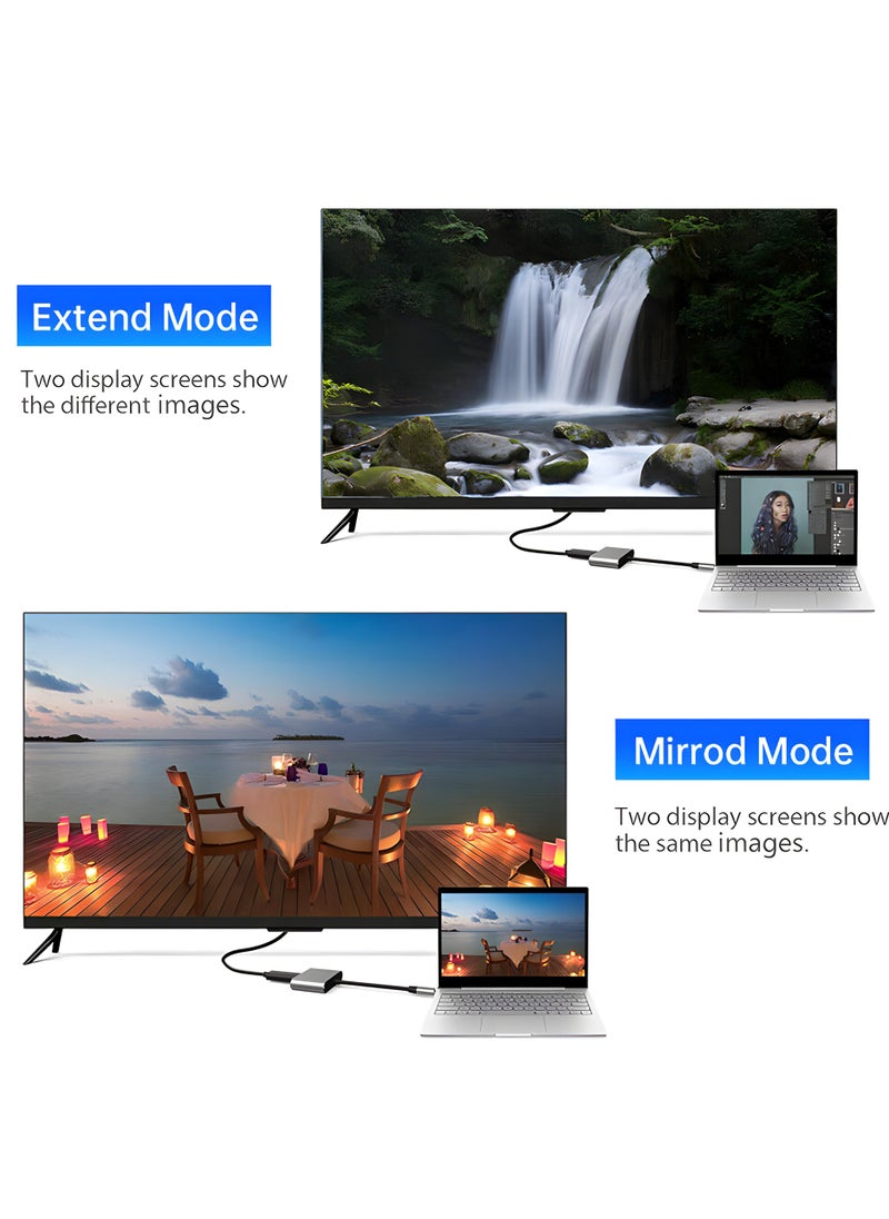 FIRST PRO - 3-In-1 Type C To HDMI Adapter HUB Silver - Image 1