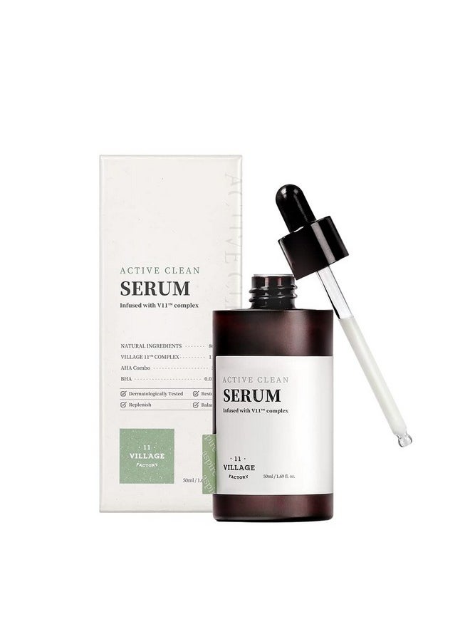 VILLAGE11FACTORY - Active Clean Serum Aha Bha Mild Exfoliation For Acne And Excess Oil(1.69 Fl Oz/50Ml) - Image 1