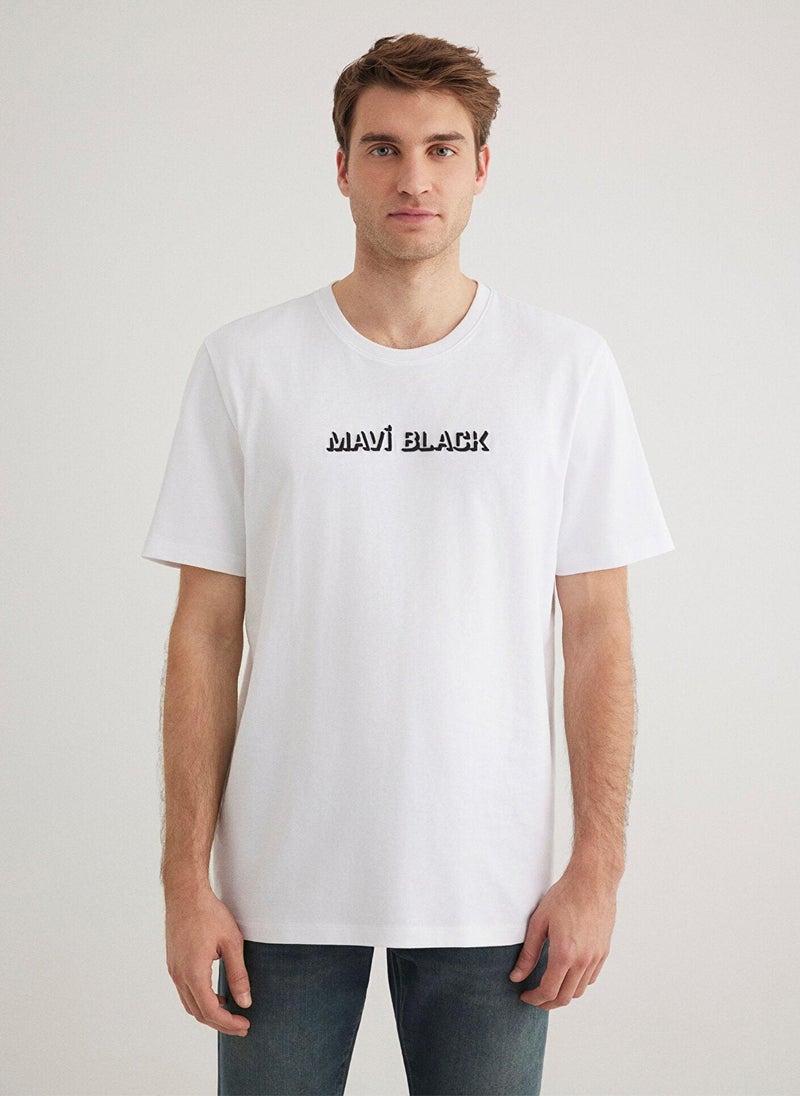 Mavi Black Printed White T-Shirt - Image 4