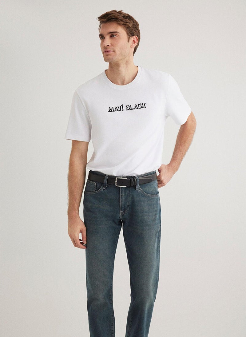 Mavi Black Printed White T-Shirt - Image 1
