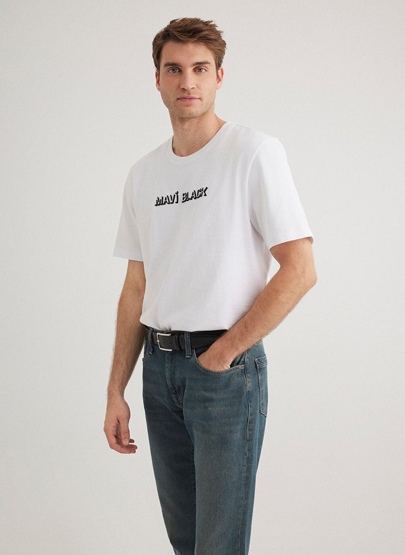 Mavi Black Printed White T-Shirt - Image 3