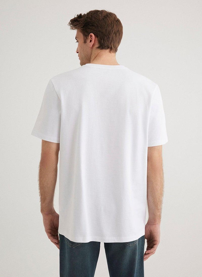 Mavi Black Printed White T-Shirt - Image 5