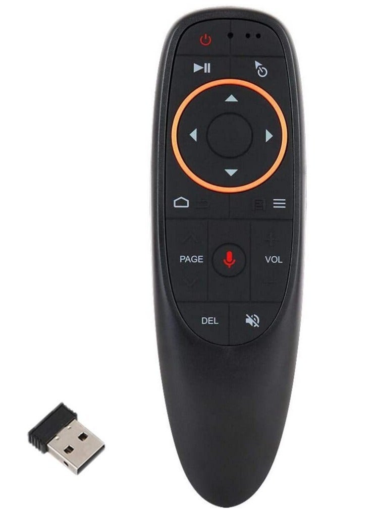 Remote Air Mouse Remote, 2.4G RF Wireless Remote Control with 6 Axis Gyroscope and IR Learning, Air Fly Mouse with Voice Input for Android TV Box/PC/Smart TV/HTPC/Projector - Image 1