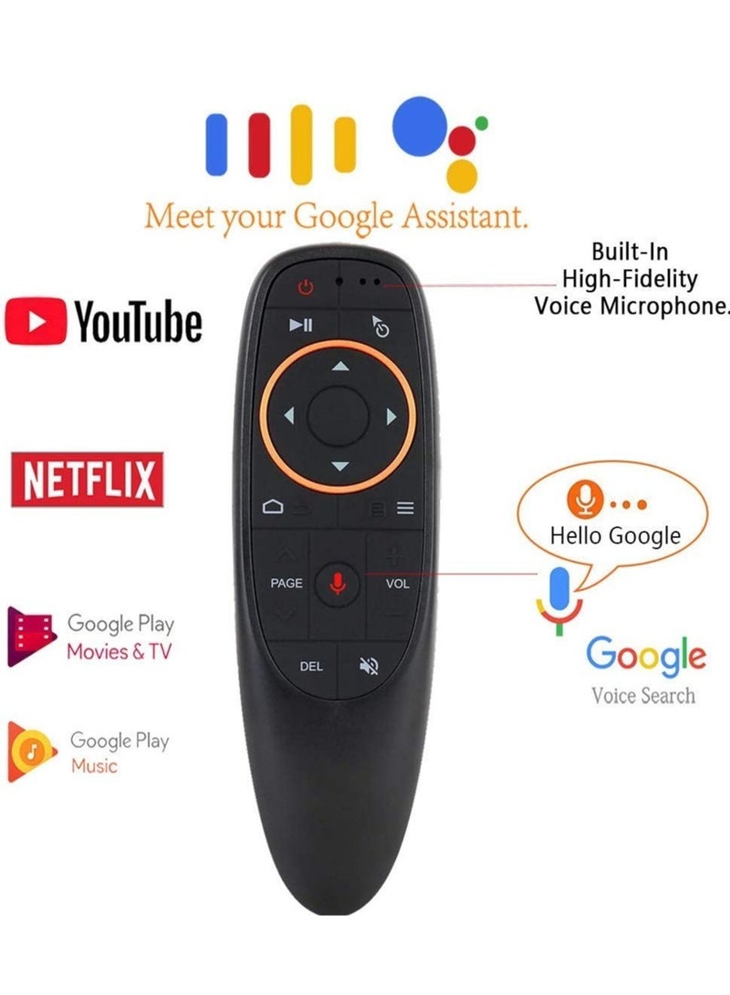 Remote Air Mouse Remote, 2.4G RF Wireless Remote Control with 6 Axis Gyroscope and IR Learning, Air Fly Mouse with Voice Input for Android TV Box/PC/Smart TV/HTPC/Projector - Image 3