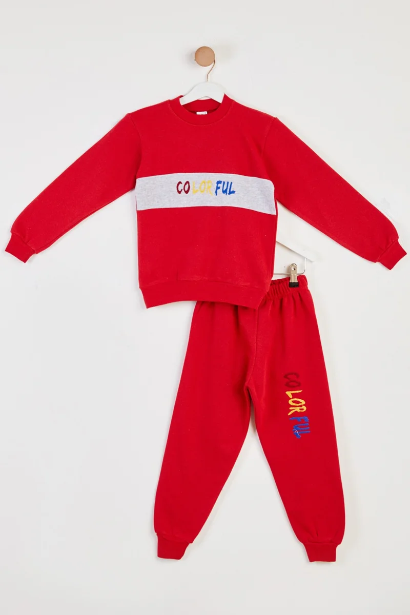 Tofisa Boy Red Printed Pajama Set - 26444