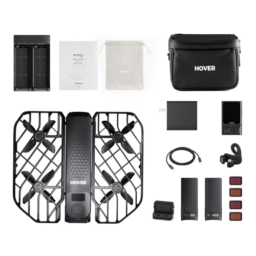 HOVERAir X1 PRO 4K Drone with Camera Foldable Action Flying Camera with 42 KMH Follow Speed 15 Fully Automatic Flight Modes Fly Anywhere with OmniTerrain SmoothCapture 20Cycling Combo - Image 1