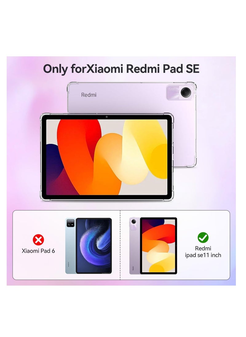 Generic Compatible with Xiaomi Redmi Pad SE 11 Inch Clear Case - 2023 Release, Shockproof, Flexible Cover, Anti-Scratch Transparent TPU Protective Shell for REDMIPAD SE  - Image 2