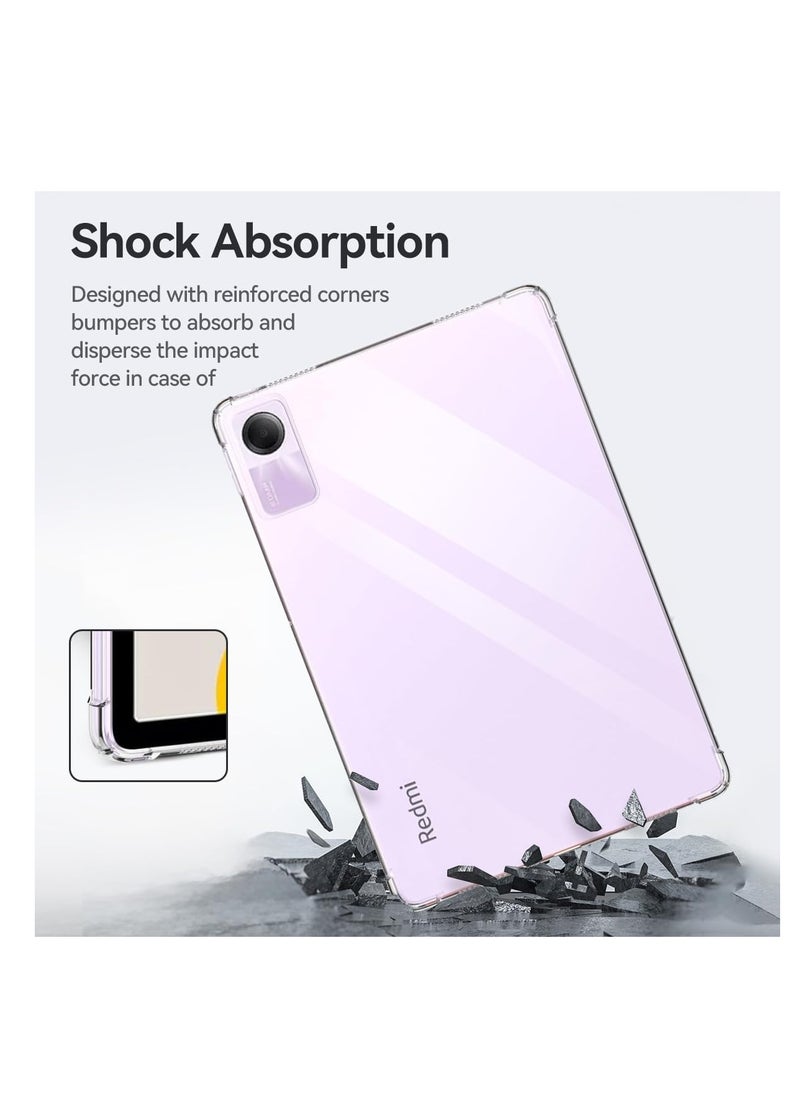 Generic Compatible with Xiaomi Redmi Pad SE 11 Inch Clear Case - 2023 Release, Shockproof, Flexible Cover, Anti-Scratch Transparent TPU Protective Shell for REDMIPAD SE  - Image 4
