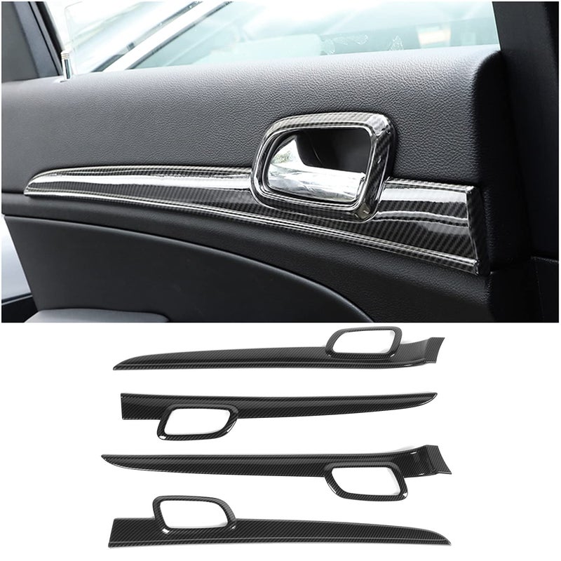 YOCTM ABS Carbon Fiber Look Dashboard Panel Trim Door Handle Cover for Jeep Grand Cherokee 2014 2015 2016 2017 2018 2019 2020 2021 Interior Accessories Decorative Cover - Image 2