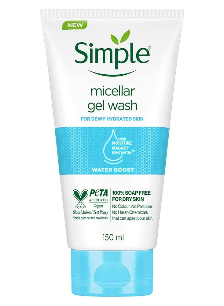 Simple Water Boost Micellar Facial Wash For Dry Skin Type 150ml - Image 1