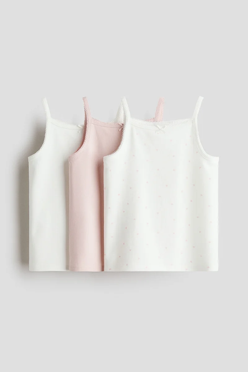 H&M 3-pack jersey strappy tops