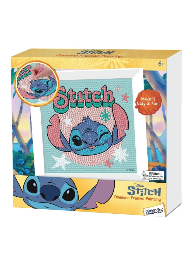 ديزني Stitch Diamond Framed Painting Kit | Make It Easy & Fun | Art & Craft | Home Wall Décor | Age 3+