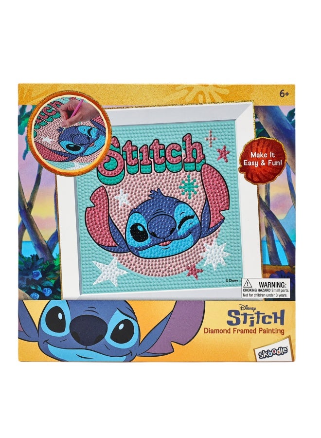 Disney طقم رسم مؤطر بالألماس من ستيتش | اجعله سهلًا وممتعًا | فن وحرف | ديكور جدران المنزل | العمر 3 سنوات وما فوق - Image 3