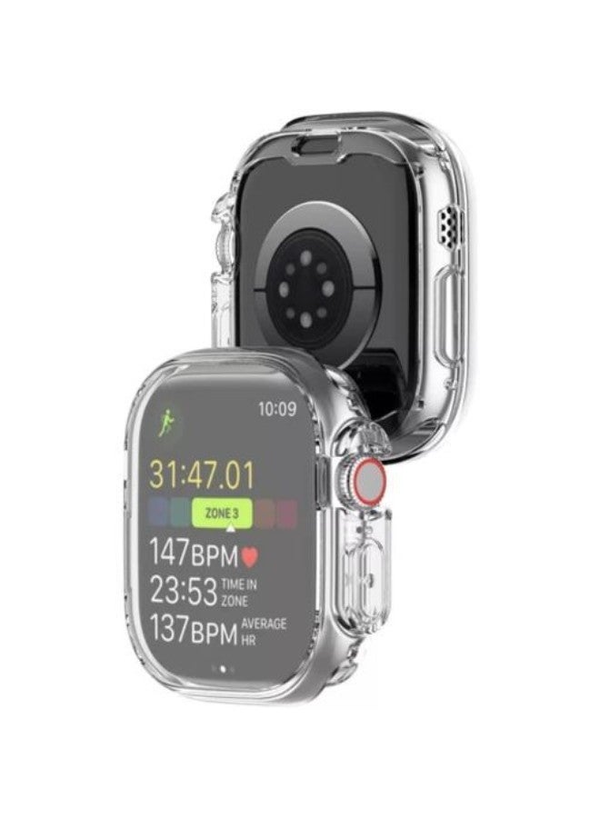 Innovative TPU Full Case Protector Frame Compatible With HK8 PRO MAX Ultra 49mm (Clear)