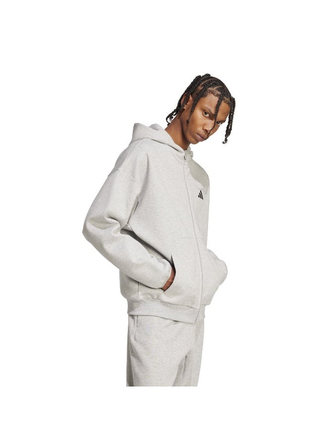 Adidas M Fi Sl Fz Grey Training Track Tops For Men XS  - Image 4