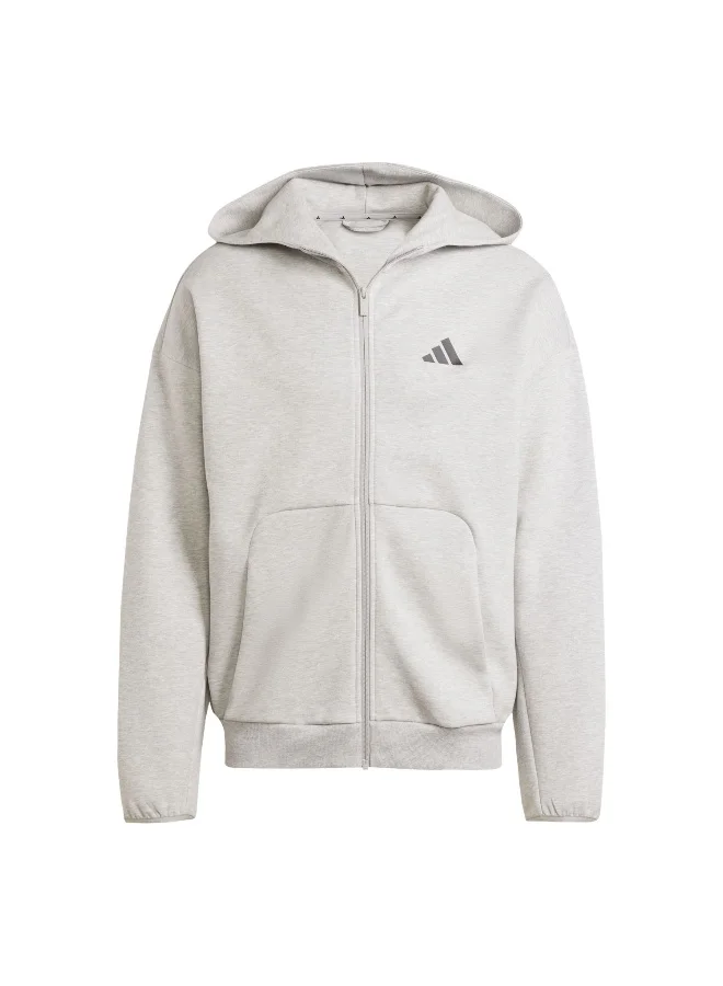 Adidas M Fi Sl Fz Grey Training Track Tops For Men XS