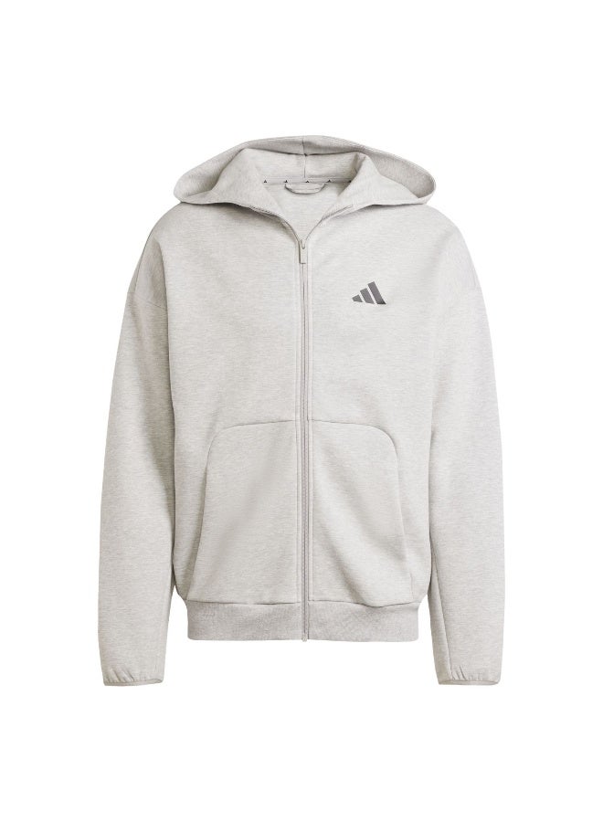 Adidas M Fi Sl Fz Grey Training Track Tops For Men XS  - Image 1