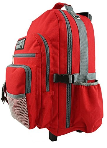 K-Cliffs Heavy Duty Rolling Backpack School Bookbag with Wheels Deluxe Wheeled Daypack - Image 3