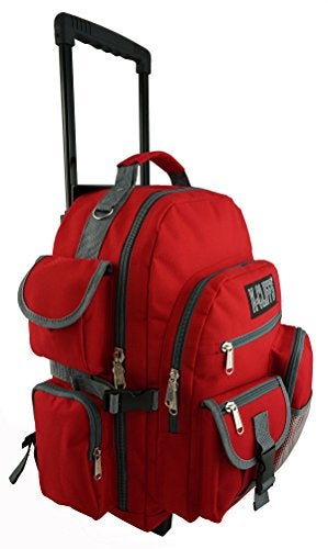 K-Cliffs Heavy Duty Rolling Backpack School Bookbag with Wheels Deluxe Wheeled Daypack - Image 5