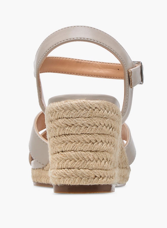 Celeste Women's Cross Strap Sandals with Buckle Closure and Wedge Heel  - Image 5