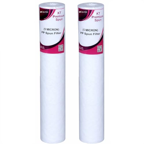 IONIX Spun Filter for Water Purifier, 4 Pieces Heavy PP Spun Filters 10 inch 5 Micron, Higher Shelf Life Water Candles pre Filter for Water Purifier, Pack of 2 - Image 1