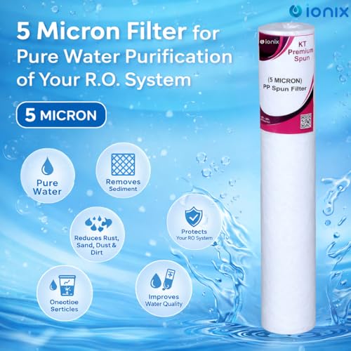 IONIX Spun Filter for Water Purifier, 4 Pieces Heavy PP Spun Filters 10 inch 5 Micron, Higher Shelf Life Water Candles pre Filter for Water Purifier, Pack of 2 - Image 3