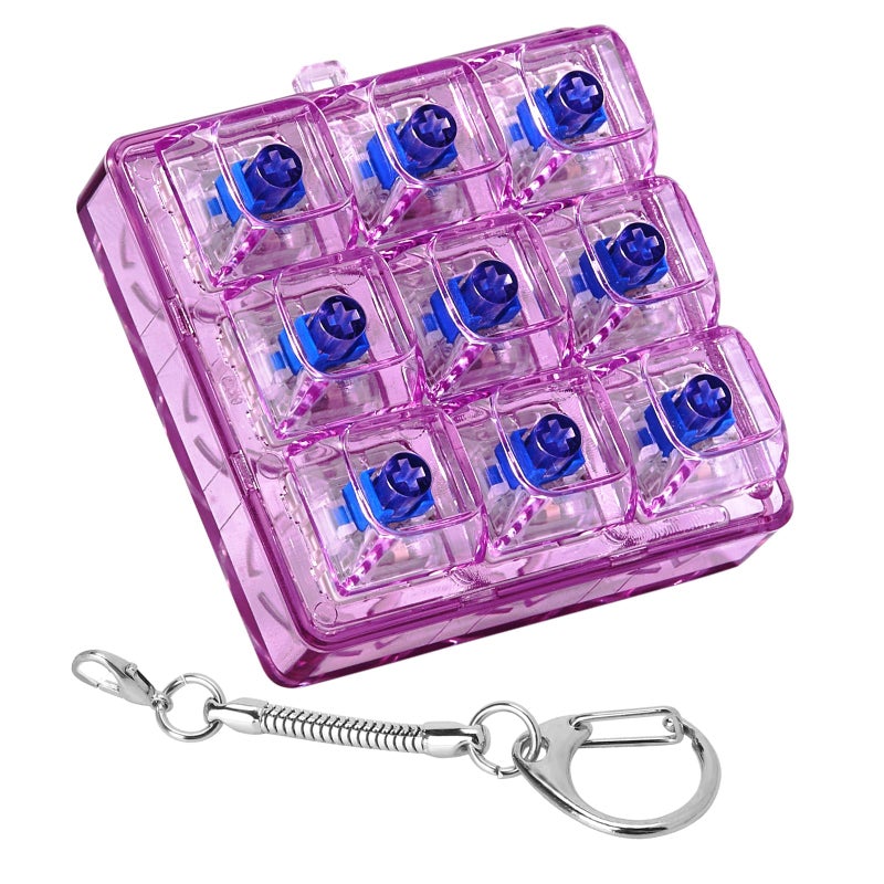 Axlksia Keyboard Fidget Toy Fidget Clicker Keyboard Fidget Keychain Button Fidget Gifts for Adults to Relieve Stress and Pass Time Style D - Image 3